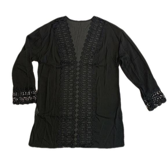 Swimsuit Bikini Cover Up Beachwear Black - Picture 9 of 10